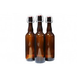 Бутылка пивная 0,33 л, коричневая, бугельная пробка