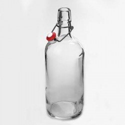 Бутылка пивная 1л, прозрачная, бугельная пробка