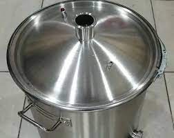 Крышка конусная для котла 25 л, сталь марка 304, выход 2"	