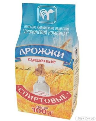 Дрожжи спиртовые пресованные Белорусия 100 грамм