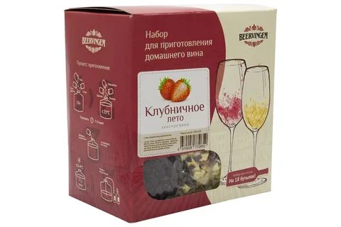Набор для приготовления домашнего вина Beervingem "Клубничное лето" на 13,5 л