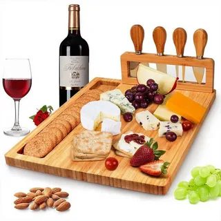 Доска сырная подарочная с ножами, размер 36,5*29*4 мм
