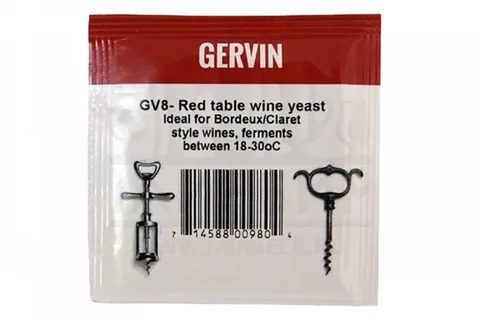 Дрожжи винные Gervin GV8 Red Table Wine